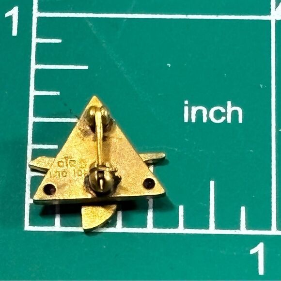 1/10 10K‎ Yellow Gold NAA North American Aviation Pin Tie Tac Bird Ruby 15 Year - Picture 4 of 4